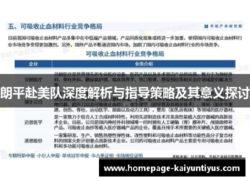 朗平赴美队深度解析与指导策略及其意义探讨